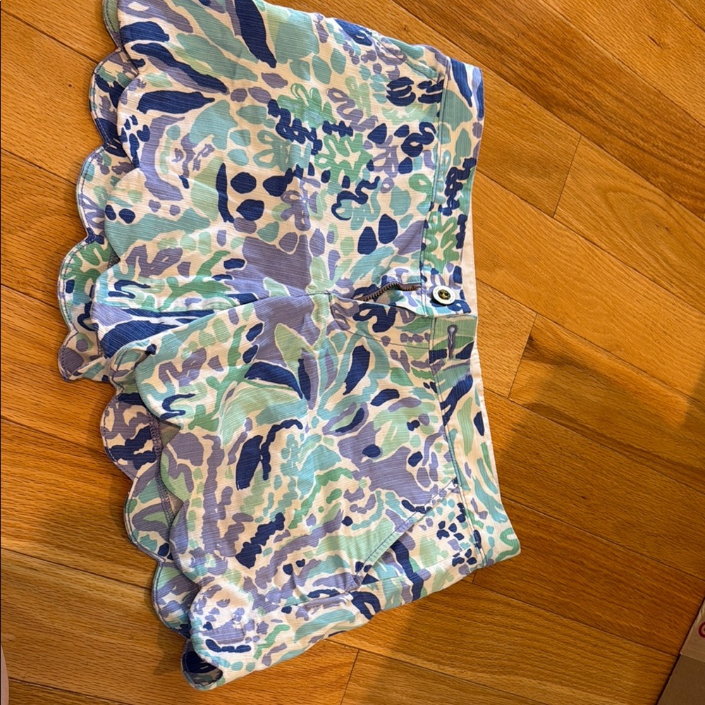 Lilly Pulitzer Blue and Green Patterned Shorts